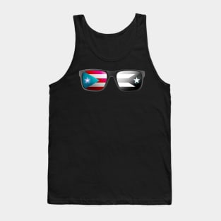 Puerto Rican Flag Boricua Sun Glasses Tank Top